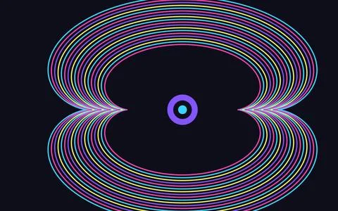 Nephroid Retro Caustic Band Background イラスト素材