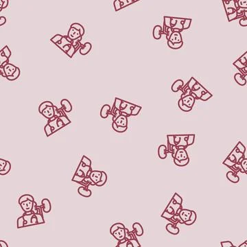 Nephrologist urology line vector seamless pattern Stock Illustration