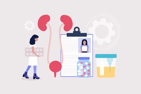 Nephrology, urology concept Stock Illustration