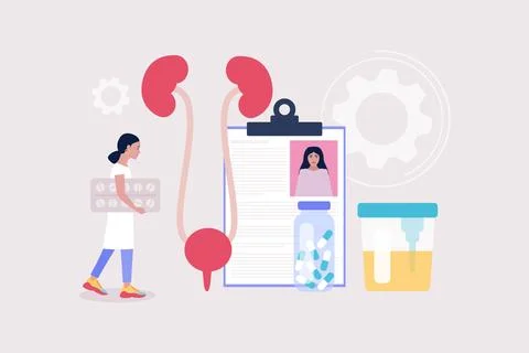 Nephrology, urology concept Stock Illustration