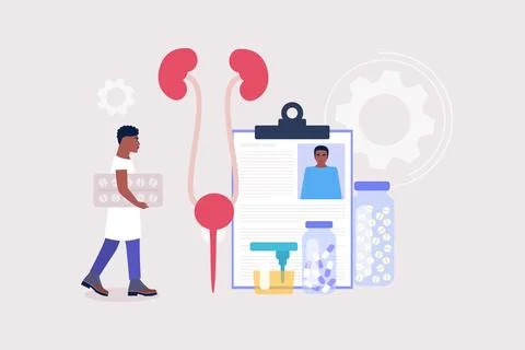 Nephrology, urology concept Stock Illustration