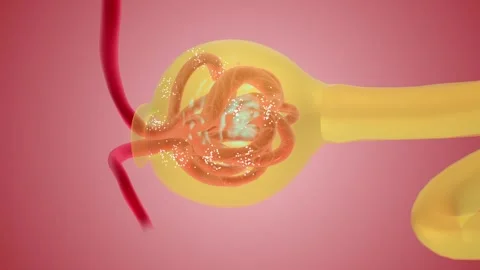 Nephron Function Filtration Bowman is capsule Stock Footage 245279181