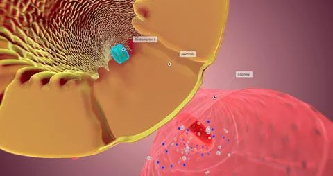 The Nephron function or Reabsorption Stock Illustration