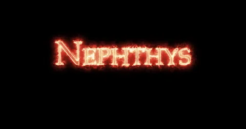 Nephthys,ancient egyptian goddess, written with fire. Loop Stock Footage 227119818