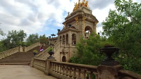 Neptu close up in Parc de la Ciutadella in Barcelona, Spain Stock Footage 248424152