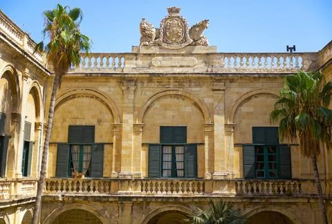 Neptune Courtyard in the Grandmaster s Palace. Valletta. Malta Grandmaster... Stock Photos