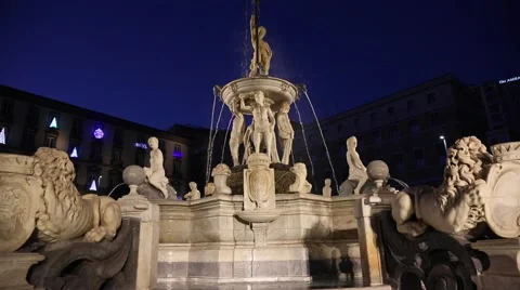 Neptune fountain Stock Footage 57798656