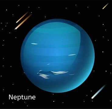 Neptune planet 3d vector illustration Stock Illustration