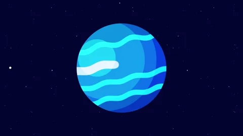 Neptune Planet Art Stock Footage 335640295