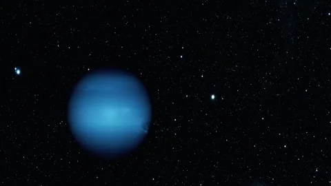Neptune Planet Close Up View with Realistic Clouds and Atmospheric Features Stock Footage 337079444