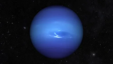 Neptune Planet Rotating Loop 3D 库存影片 339018868