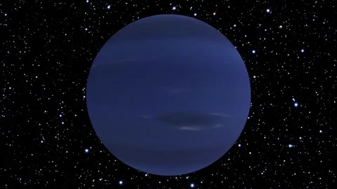 Neptune planet spinning. Space Animation. 4K 60fps Stock Footage 314486972