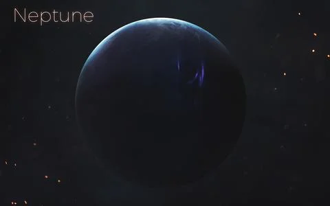 Neptune. Realistic planets of Solar system. Elements of this image furnished by Illustrazione stock
