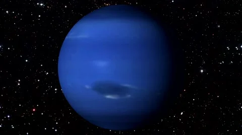 Neptune Rotating on Moving Star Background. Loopable 스톡 동영상 67561324