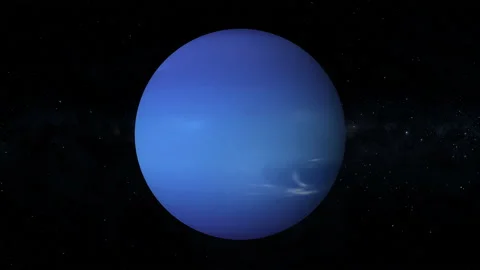 Neptune rotating on outer space 4K Planet of Neptune. Stock Footage 159140128