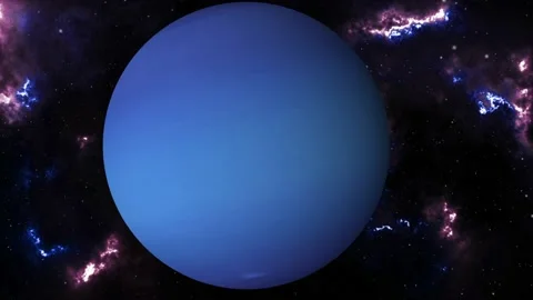 Neptune rotating on outer space 4K Planet of Neptune. Neptune loop Stock Footage 167999083