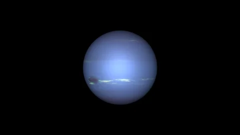 Neptune rotating seamless loop 4K 03 Stock Footage 121347826