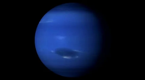 Neptune Rotating on Solid Black Background. Loopable 库存影片 67561304