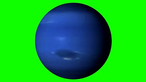 Neptune Rotating on Solid Green Background. Loopable Vidéo 67561311