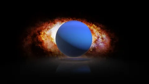 Neptune in the solar system on the background of the Galaxy 127 스톡 동영상 102177119