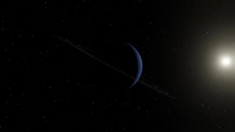 Neptune Space Approach Video stock 316403725