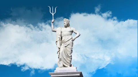 Neptune Statue Timelapse Stock Footage 52259058