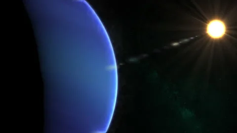 Neptune with Sun Stock Footage 163623505