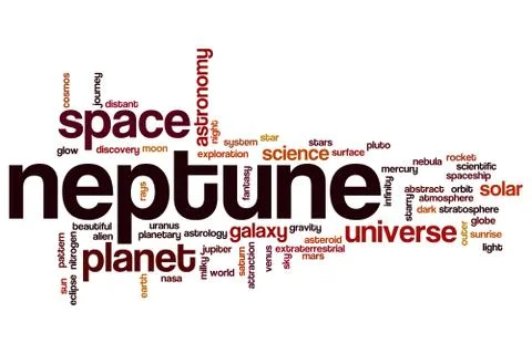 Neptune word cloud concept Stock Illustration