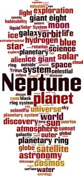 Neptune word cloud Stock Illustration