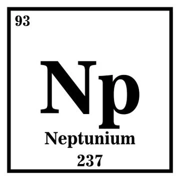 Neptunium Periodic Table of the Elements Vector illustration eps 10 イラスト素材