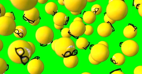 Nerd black glasses symbol messaging emoji Stock Footage 153267669