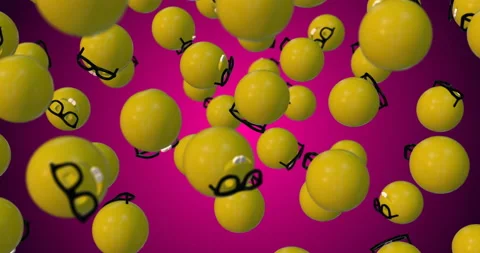 Nerd Emoticon falling slow motion Stock Footage 154716875