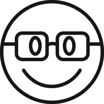 Nerd face icon Illustrazione stock