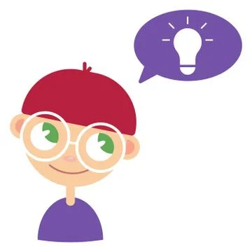 Nerd geek. Creative idea. 스톡 일러스트