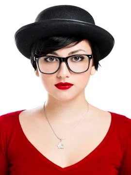 Nerd girl Stock Photos
