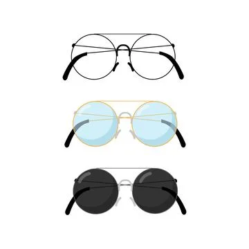 Nerd glasses with lens isolated. vector illustration Illustrazione stock