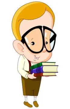 Nerd kid Stock Illustration