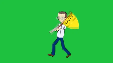The Nerd March:  looping + Matte Video stock 42492489