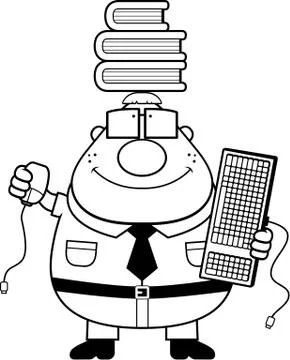 Nerd Multitask イラスト素材