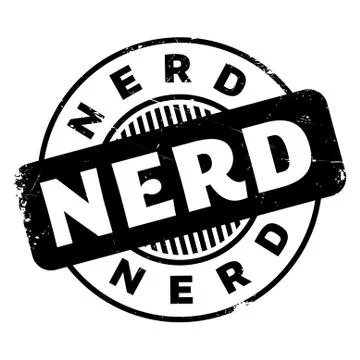 Nerd rubber stamp Stock Illustration