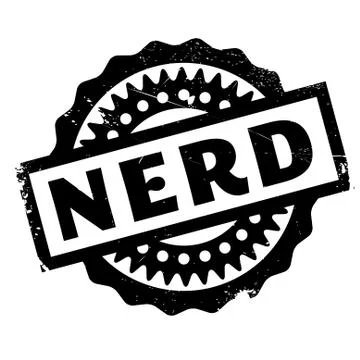 Nerd rubber stamp Illustrazione stock