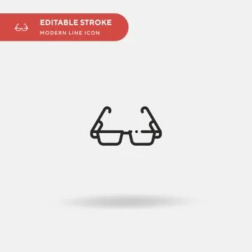 Nerd Simple vector icon. Illustration symbol design template for web mobile U Stock Illustration