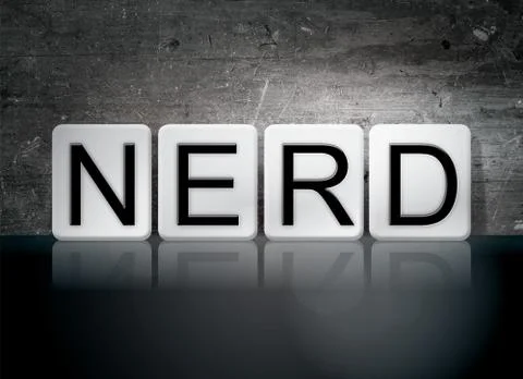 Nerd Tiled Letters Concept and Theme Stock Illustration