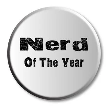 Nerd Of The Year Button Stock Illustration