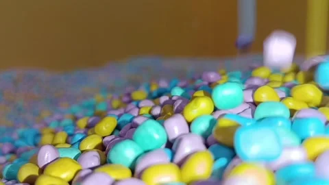 Nerds candy bits suitable for food blogs, candy shop advertisements, and sweet t Vídeo Stock 335060461