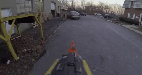 Nerf Gun Rifle Shootout Stock Footage 132297409