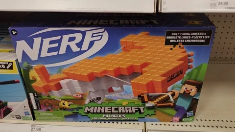 Nerf Minecraft Toys, Stock Video