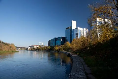 Neris river Stock Photos