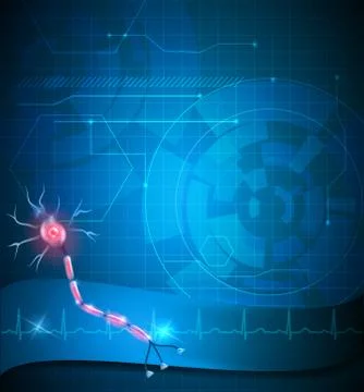 Nerve cell background Stock Illustration