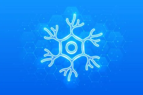 Nerve cell icon. Human neuron cell, unit of the nervous system. Nerve health. Illustrazione stock